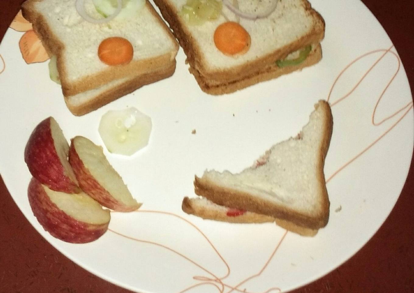 Vegetable Bread Sandwich (Breakfast Special) #foodclassics26