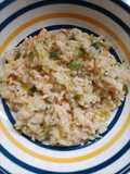 Risotto gamberi rossi, zucchine e porro