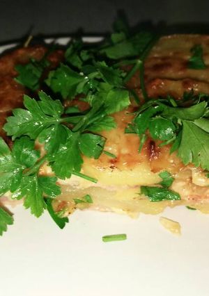 Una foto de Lasaña de patatas