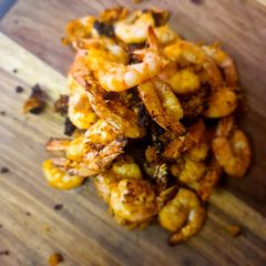 A picture of Air fried crumbed spicy prawns.
