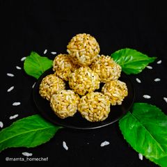 Puffed Rice & Sesame Seeds Ladoo A picture of Puffed Rice & Sesame Seeds Ladoo.