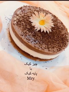 عکسی از دستور چیز کیک با پایه کیک بدون فر