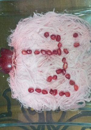 عکسی از دستور پشمک به شکل انار