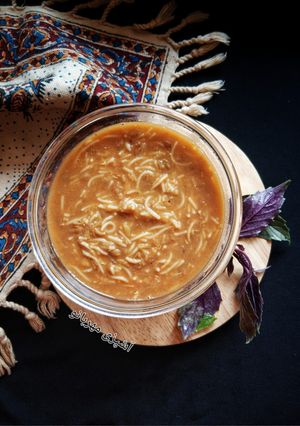 عکسی از دستور شوربا عدس عراقی