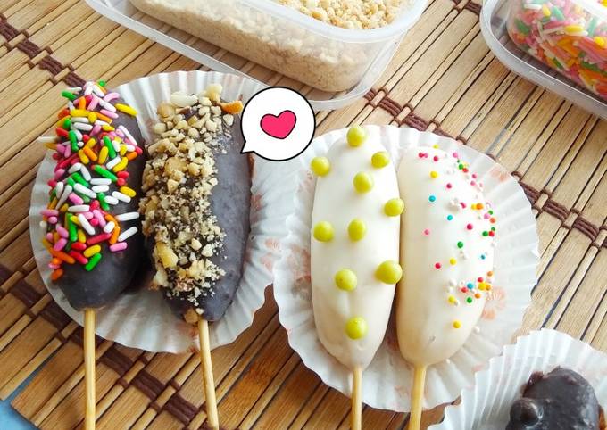 Bagaimana cara bikin Es Kulkul / Es Pisang berlapis Coklat yang enak