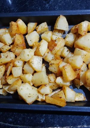 Una foto de Papas rústicas al horno