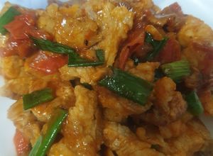 Hình của món Thịt heo xào chua ngọt.