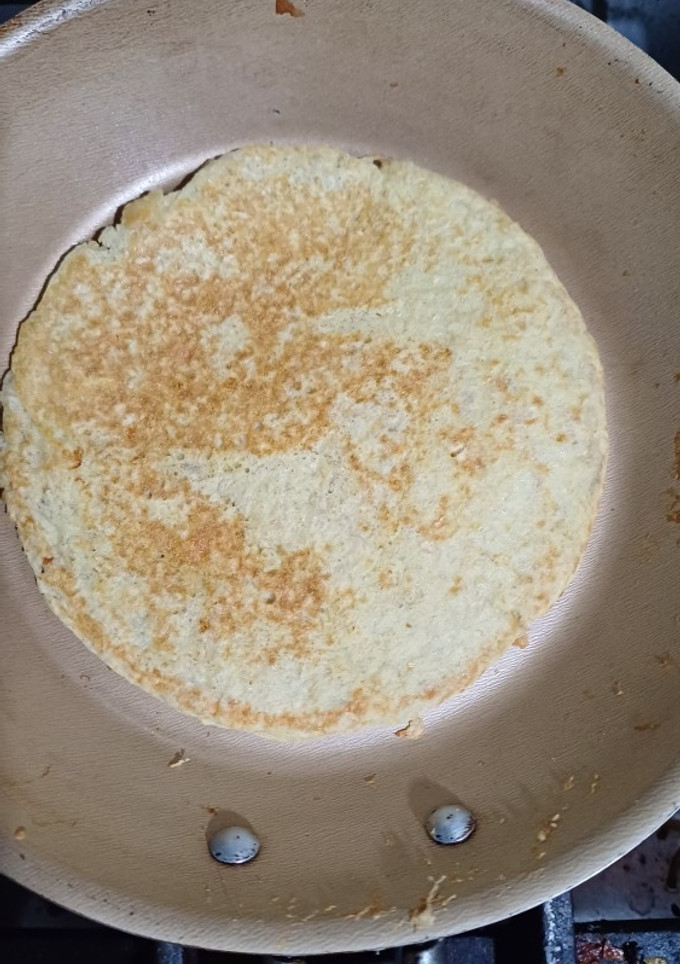 Una foto de Hotcake de banana y avena para bebes