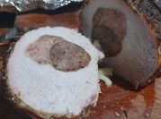Una foto de solomillo relleno de panceta
