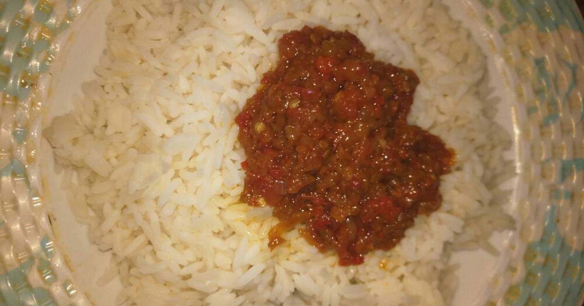 White rice and stew Recipe by Chef Guree Cookpad