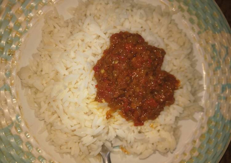 How to Make Perfect White rice and stew