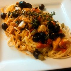 A picture of Chef Thomas's Chicken Linguine.
