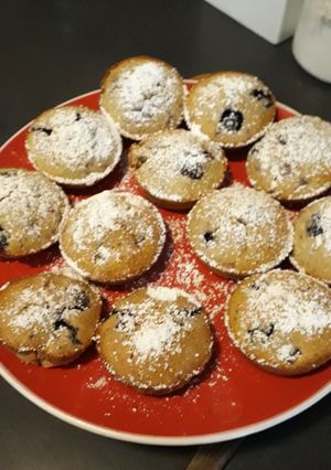 Una foto de Muffins de avena y berries
