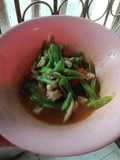 Tumis buncis jamur merang putih saus tiram