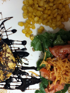A picture of Pan seared chicken with balsamic reduction.
