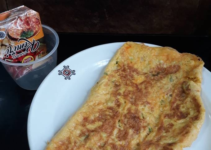 Bagaimana Menyiapkan Dadar telur sambal kemiri Anti Gagal