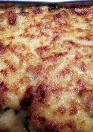 A picture of Zucchinis and patatoes gratin.