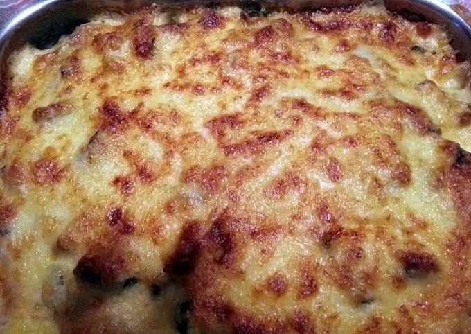 Zucchinis and patatoes gratin