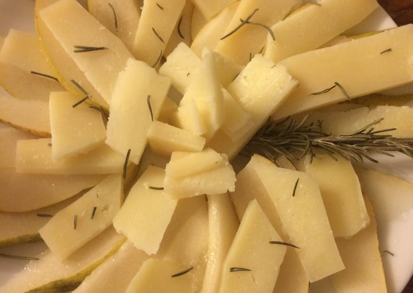 Pear With Manchego Cheese