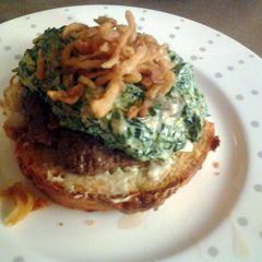 A picture of Steakhouse knife and fork burgers.