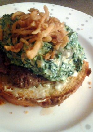 A picture of Steakhouse knife and fork burgers.