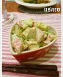 Avocado and Crab Stick Soy Sauce Mayo Salad