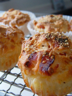 A picture of Bacon and Cheese Muffins.