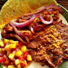 A picture of Simple Chorizo Soft Tacos.