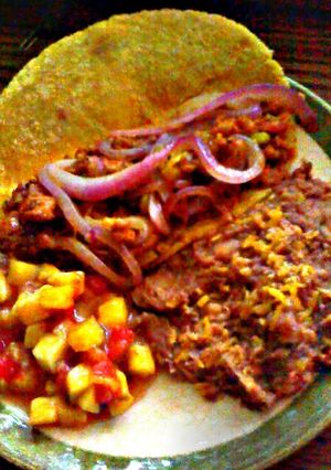 A picture of Simple Chorizo Soft Tacos.