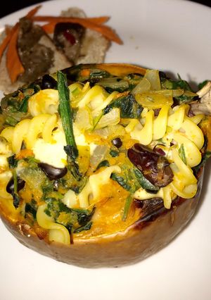 Una foto de Calabaza rellena