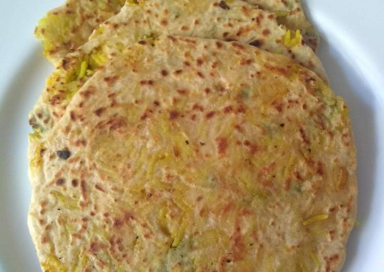 Recipe of Super Quick Homemade Vegetable rice paratha