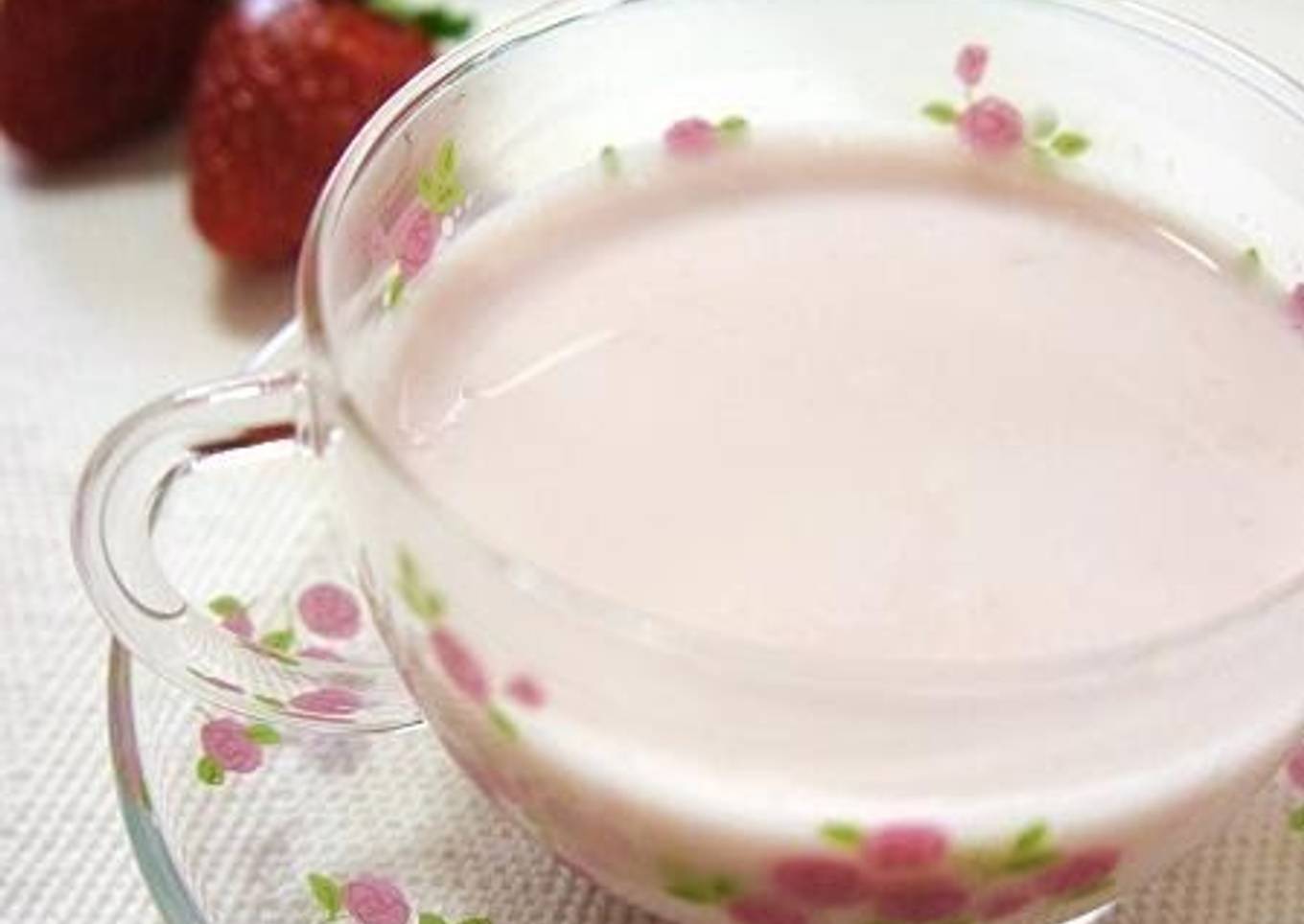 Comforting Strawberry Milk With Condensed Milk