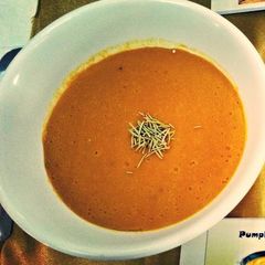 A picture of Creme of pumpking soup.