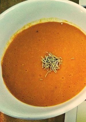 A picture of Creme of pumpking soup.