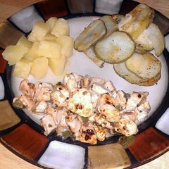 A picture of Italian Dressed Chicken and Potatoes.