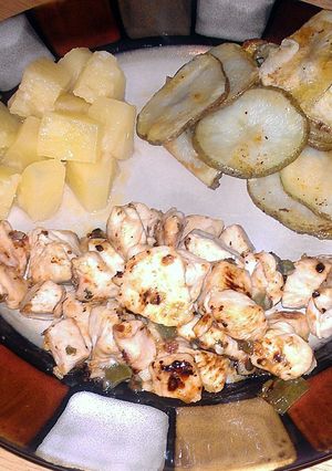 A picture of Italian Dressed Chicken and Potatoes.