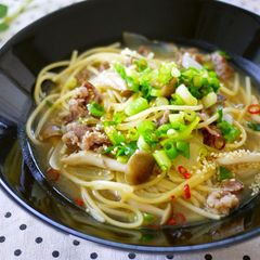A picture of For Lunch Rich & Delicious Soup Pasta.