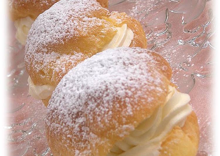 Choux Buns with Cream Cheese Filling