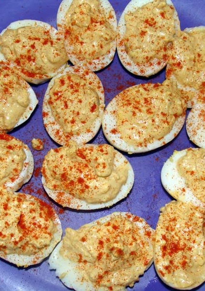 A picture of taisen's deviled eggs.