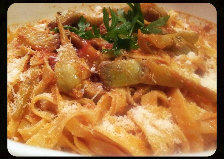 Simple Way to Make Award-winning AMIEs &#34;TAGLIATELLE al CARCIOFI (artichokes)&#34;