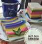 Cara Membuat Lapis Sagu Rainbow (Gluten Free dan Pewarna Alami) Enak