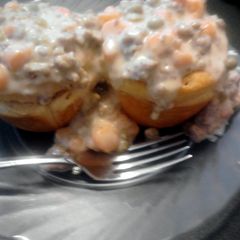 A picture of Biscuits and Gravy Individual Casseroles.