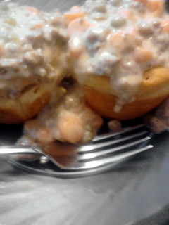 A picture of Biscuits and Gravy Individual Casseroles.