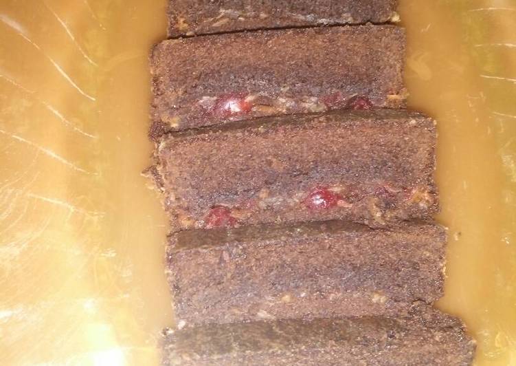 Brownies panggang coklat cerry