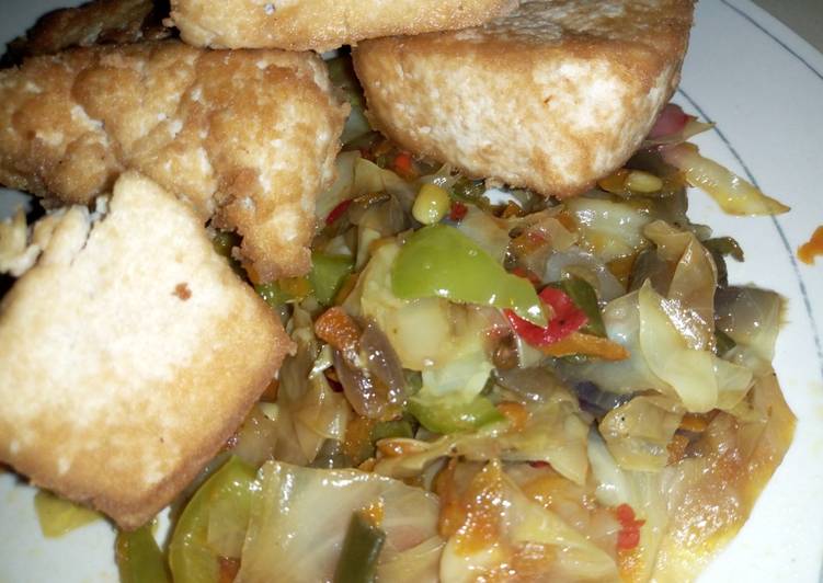 Recipe: at dinner Tofu (Awara) with veggies