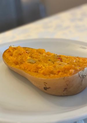 Una foto de Calabaza rellena de choclo