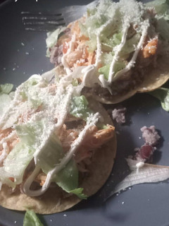A picture of Chipotle Chicken Tostadas.
