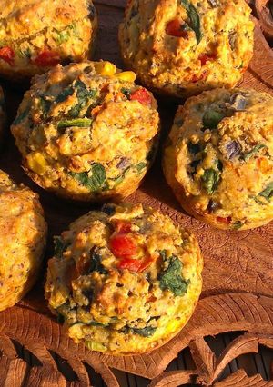 A picture of Savory Veggie Muffins.