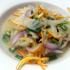 A picture of Napa Cabbage With Orange Peel.