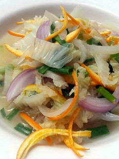 A picture of Napa Cabbage With Orange Peel.
